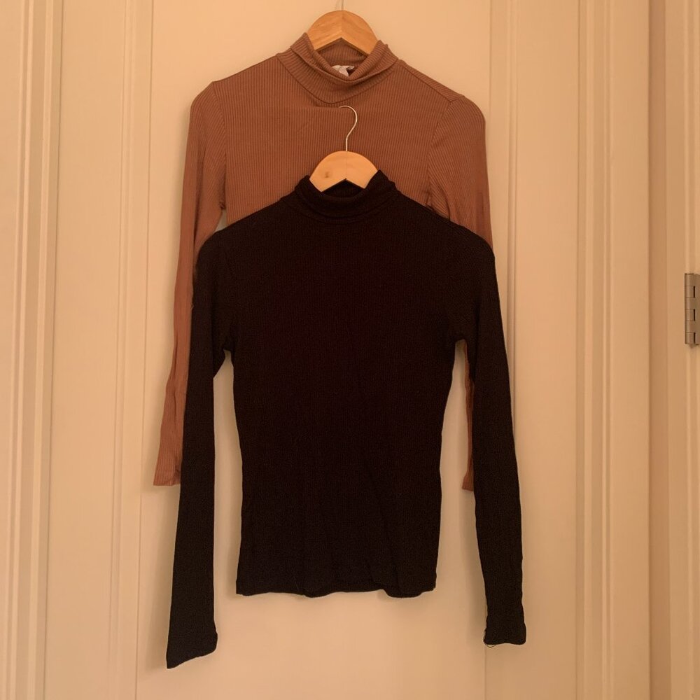 Ribbed Turtleneck Shirts